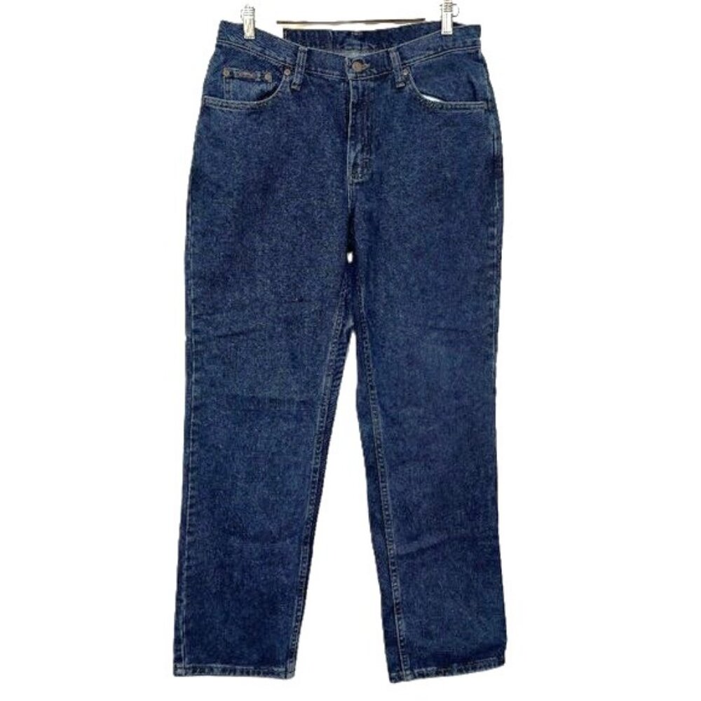 Riders by Lee Eased Straight Leg Dark Stone Wash Denim 12 NWT